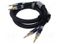 Cable; banana plug x2,both sides; 1m; Plating: gold-plated; black VENTION BLBLF