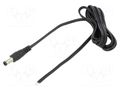Cable; 2x0.5mm2; DC 5,5/2,5 plug; straight; black-grey,black POS POSDC-T-P25S-1.5