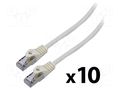 Patch cord; RJ45 plug,both sides; F/UTP; 6; stranded; CCA; PVC LANBERG PCF6-20CC-0050-W
