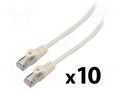 Patch cord; RJ45 plug,both sides; F/UTP; 6; stranded; CCA; PVC LANBERG PCF6-20CC-0100-W