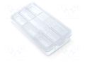 Container: collective; with partitions; transparent; 180x90x35mm KISTENBERG KKNO2010