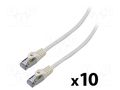 Patch cord; RJ45 plug,both sides; F/UTP; 6; stranded; CCA; PVC LANBERG PCF6-20CC-0300-W