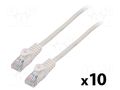 Patch cord; RJ45 plug,both sides; U/UTP; 5e; stranded; CCA; PVC LANBERG PCU5-20CC-0200-W
