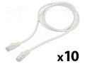 Patch cord; RJ45 plug,both sides; U/UTP; 6; stranded; CCA; PVC LANBERG PCU6-20CC-0150-W