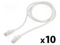 Patch cord; U/UTP; Cat: 6; RJ45 plug,both sides; stranded; CCA LANBERG PCU6-20CC-0150-W