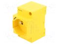 E-type socket; 250VAC; 10A; for DIN rail mounting; yellow FINDER 7U.01.8.230.0012