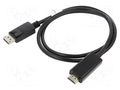 Cable; DisplayPort plug,HDMI plug; DisplayPort 1.1; 1m; black LANBERG CA-DPHD11CC-0010BK