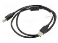 Cable; USB 2.0; USB A plug,USB B plug; gold-plated; 1m; black LANBERG CA-USBA11CC-0010BK