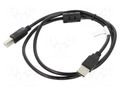 Cable; USB 2.0; USB A plug,USB B plug; gold-plated; 1m; black LANBERG CA-USBA11CC-0010BK