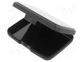Container: box; protective; ESD; black; polypropylene; 97x71x20mm ANTISTAT ATS-025-0003