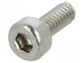 Screw; M2x5; 0.4; Head: cheese head; hex key; HEX 1.5mm; DIN 912 BOSSARD B2X5/BN612