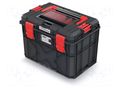 Chest; tool case; black; polymer; X BLOCK ALU LOG; 546x380x407mm KISTENBERG KXBA604040-S411