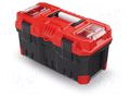 Chest; tool case; black-red; polymer; TITAN PLUS; 554x286x276mm KISTENBERG KTIP5530-3020