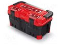 Chest; tool case; black-red; polymer; TITAN PLUS; 496x258x240mm KISTENBERG KTIPA5025-3020