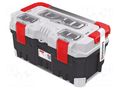 Chest; tool case; black-grey; polymer; TITAN PLUS; 496x258x240mm KISTENBERG KTIPA5025-4C