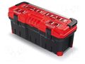 Chest; tool case; black-red; polymer; TITAN PLUS; 752x300x304mm KISTENBERG KTIPA7530-3020