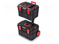 Chest; tool case; with wheels; black; polymer; X BLOCK LOG; IP55 KISTENBERG KXBS604085F-S411