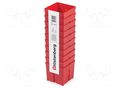 Container: cuvette; red; high; 105x105x97mm; 10pcs; TAGER BOX KISTENBERG KTBL1111-3020