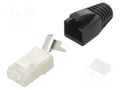 Connector: RJ45; plug; PIN: 8; Cat: 6; shielded,with strain relief MH CONNECTORS MHRJC6R1421