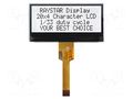 Display: LCD; alphanumeric; COG,FSTN Positive; 20x4; LED; PIN: 12 RAYSTAR OPTRONICS RX2004C-FHW