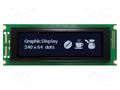 Display: LCD; graphical; 240x64; FSTN Negative; 180x65x12.3mm; LED RAYSTAR OPTRONICS RG24064A-TIW-V