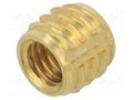 Threaded insert; brass; M5; L: 6.4mm; Features: duroplast; TRISERT® TAPPEX KVT-139M5