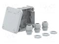 Enclosure: junction box; X: 114mm; Y: 114mm; Z: 58mm; IP67; T 60 OBO BETTERMANN OBO-2007922