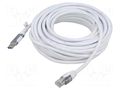 Cable; USB 3.0; RJ45 plug,USB A plug; nickel plated; 10m; white Goobay GOOBAY-74163