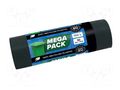 Trash bags; LDPE; black; 160l; 10pcs; Mega Pack SOLID TOOLS SOLID-5921