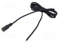 Cable; 2x0.5mm2; DC 5,5/2,5 socket; straight; black-grey,black POS POSDC-T-S25-1.5
