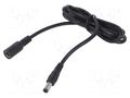 Cable; 2x0.5mm2; DC 5,5/2,5 plug,DC 5,5/2,5 socket; straight POS POSDC-Y-PS25-1.0