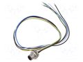 Connector: M12; socket; PIN: 5; male; cables; Thread: M16x1,5; 0.5m CONEC 43-01010