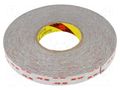 Tape: fixing; W: 19mm; L: 20m; Thk: 1.1mm; acrylic; grey 3M 3M-4941-19-20