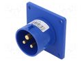 Connector: AC supply; socket; male; 16A; 230VAC; IEC 60309; IP44 PCE 613-6