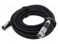 Cable; XLR male 3pin,XLR female 3pin; 5m; Plating: nickel plated VENTION BLALJ
