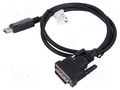 Cable; DisplayPort plug,DVI-D (24+1) plug; 1m; black; black LANBERG CA-DPDV10CU-0010BK