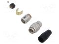 Connector: circular; HR25; soldering; PIN: 12; plug; for cable; male HIROSE HR25A-9P-12P