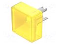 Actuator lens; 18; yellow; plastic; 13.8x13.8mm EAO 18-982.4