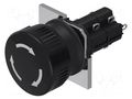 Switch: push-button; 16mm; Stabl.pos: 2; NC x2 + NO x2; black; none EAO 51-259.0250