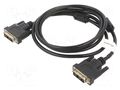 Cable; DVI-D (18+1) plug,both sides; single link; Full HD 1080p LANBERG CA-DVIS10CC-0018BK