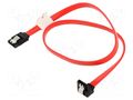 Cable: SATA; SATA plug,SATA plug angled; 0.5m; red; Core: Cu; 26AWG LANBERG CA-SASA13CU-0050R