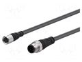 Cable: for sensors/automation; PIN: 4; 5m; Wire colour: grey AUTONICS C1DH4-5EB