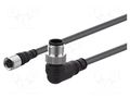 Cable: for sensors/automation; PIN: 4; 2m; Wire colour: grey AUTONICS C3DH4-2EB