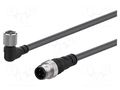 Cable: for sensors/automation; PIN: 4; 2m; Wire colour: grey AUTONICS C4DH4-2EB