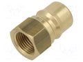 Quick connection coupling; max.160bar; G 1/2"; brass; -20÷110°C PNEUMAT 246.54