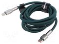 Cable; USB C plug,both sides; 2m; green; 100W BASEUS CATJK-D06