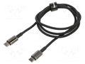 Cable; High Speed,USB 2.0; USB C plug,both sides; 1m; black; 100W BASEUS CATWJ-01