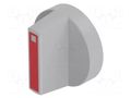 Knob; Actuator colour: red; plastic; Ø18mm; Body: grey EAO 52-929.20