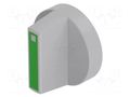 Knob; Actuator colour: green; plastic; Ø18mm; Body: grey EAO 52-929.50