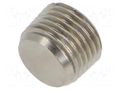 Accessories: screw plug; R 1/8" external; nickel plated brass PNEUMAT 3025-1/8